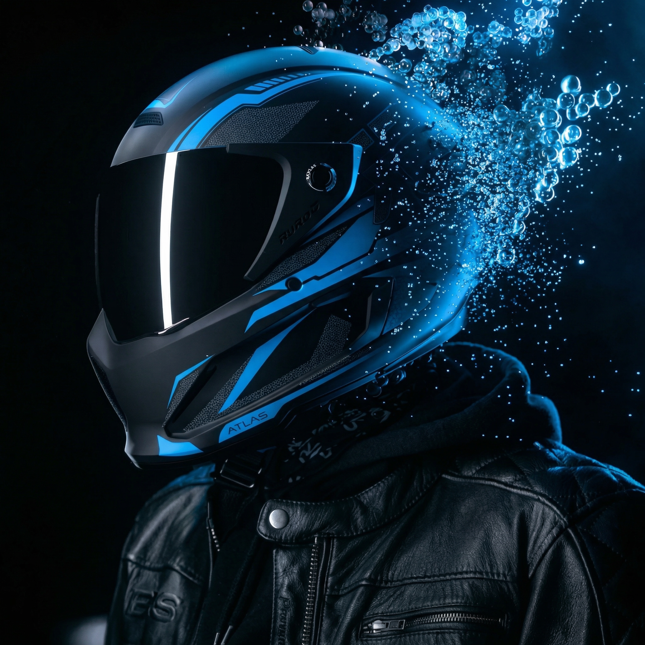 Casco Atlas Storm azul eléctrico